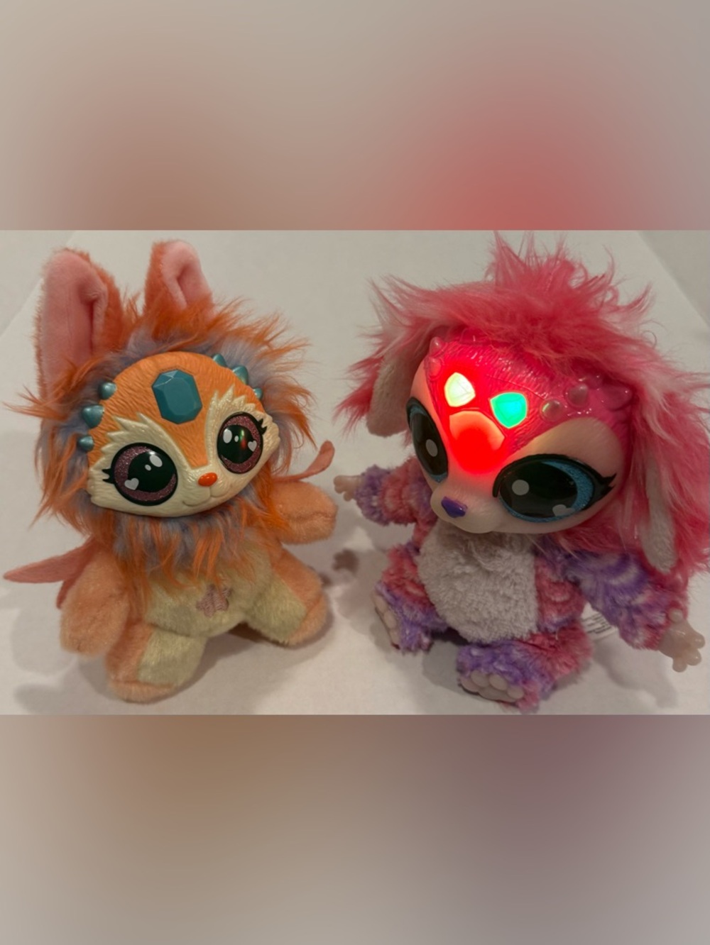 Magic Mixies Plush Lot Light Up Interactive Pink Purple + Orange Winged Toy